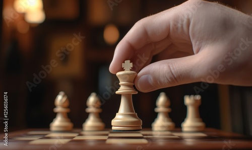 Obraz na płótnie 棋局博弈中的智慧策略较量 w salonie