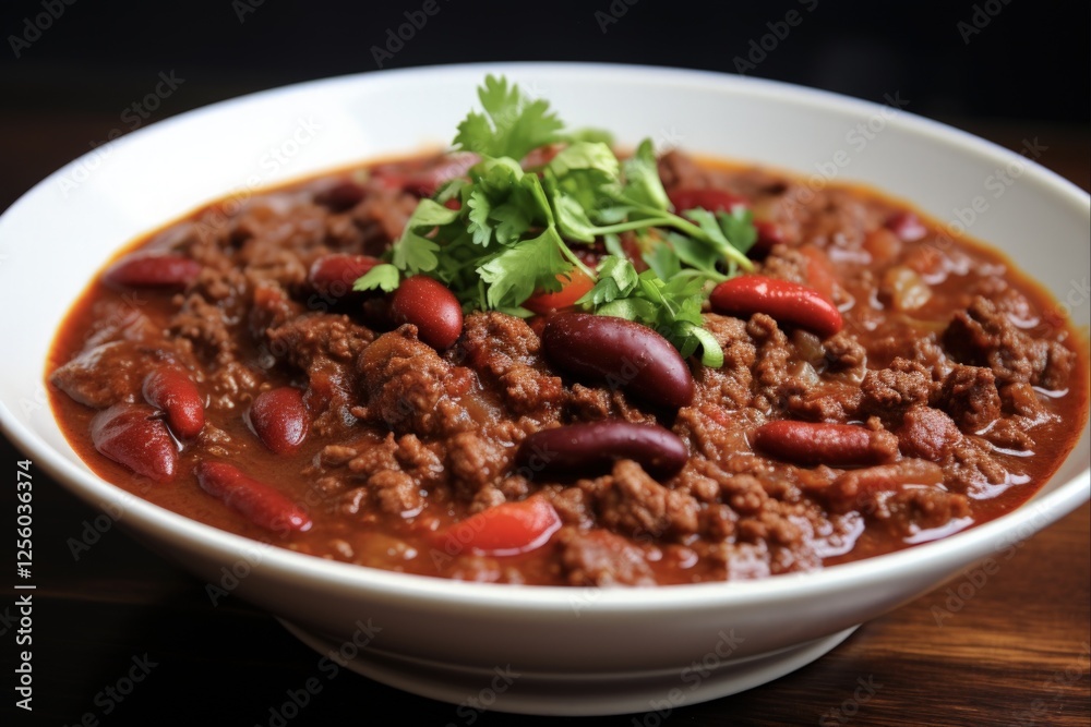 Hearty Beef Chili with Ground Beef, Kidney Beans, and Spicy Tomato Sauce Hearty Beef Chili with Ground Beef, Kidney Beans, and Spicy Tomato Sauce