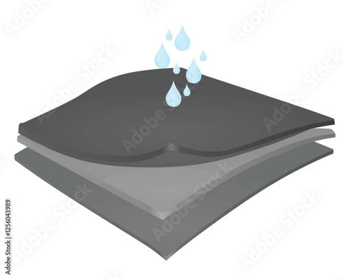 Water resistance layers. vector illustration
