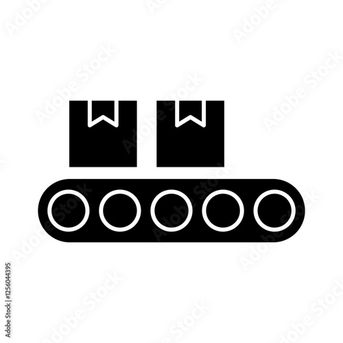 conveyor icon, simple flat style, illustration, logo sign symbol pictogram template, for ui or ux isolated on white for mobile app, editable