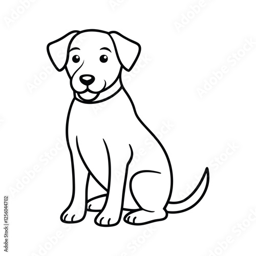 dog is sitting