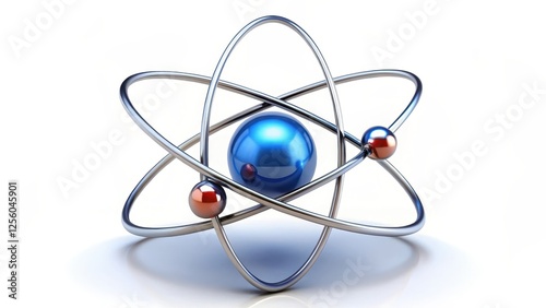 Atomic Model on White Background