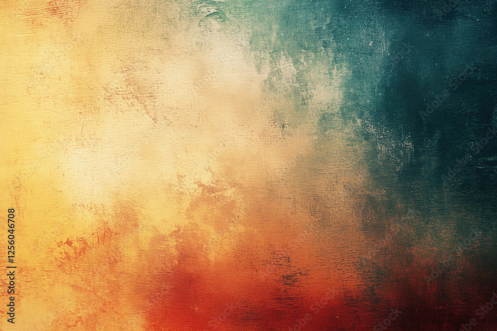 Obraz premium Abstract textured background blending warm and cool tones creating a colorful gradient