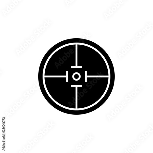 aim icon Flat symbol set outline