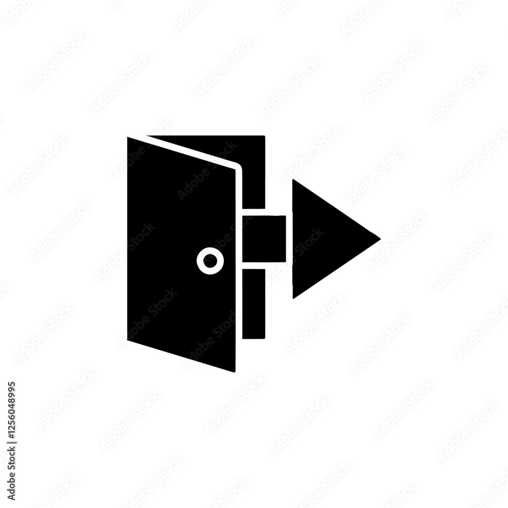 exit icon Flat symbol set outline exit icon Flat symbol set outline