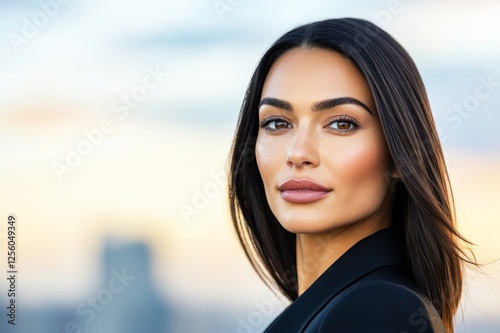 Contemplative Portrait With NaturalLighting And Depth photo