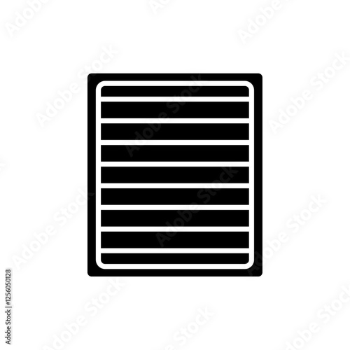 jalousie icon Flat symbol set outline