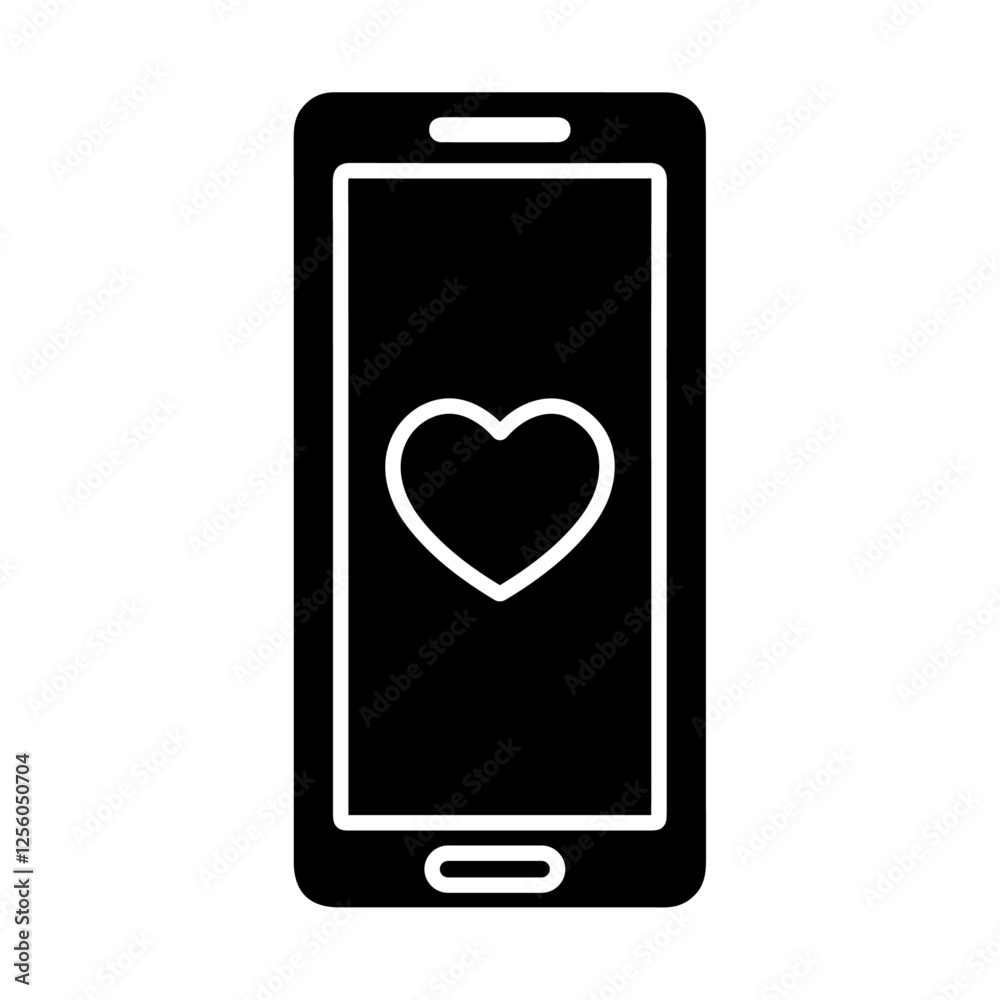 mobile health care icon Flat symbol set outline mobile health care icon Flat symbol set outline