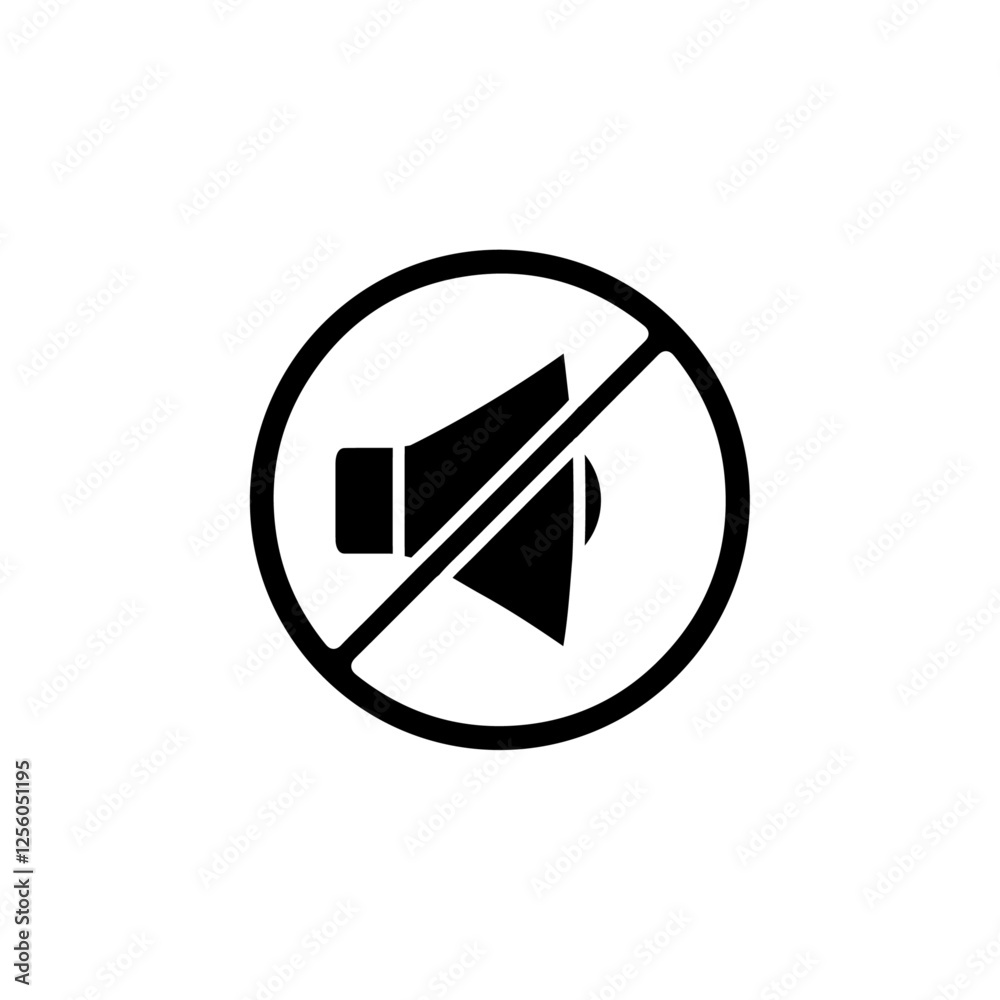 no volume icon Flat symbol set outline no volume icon Flat symbol set outline