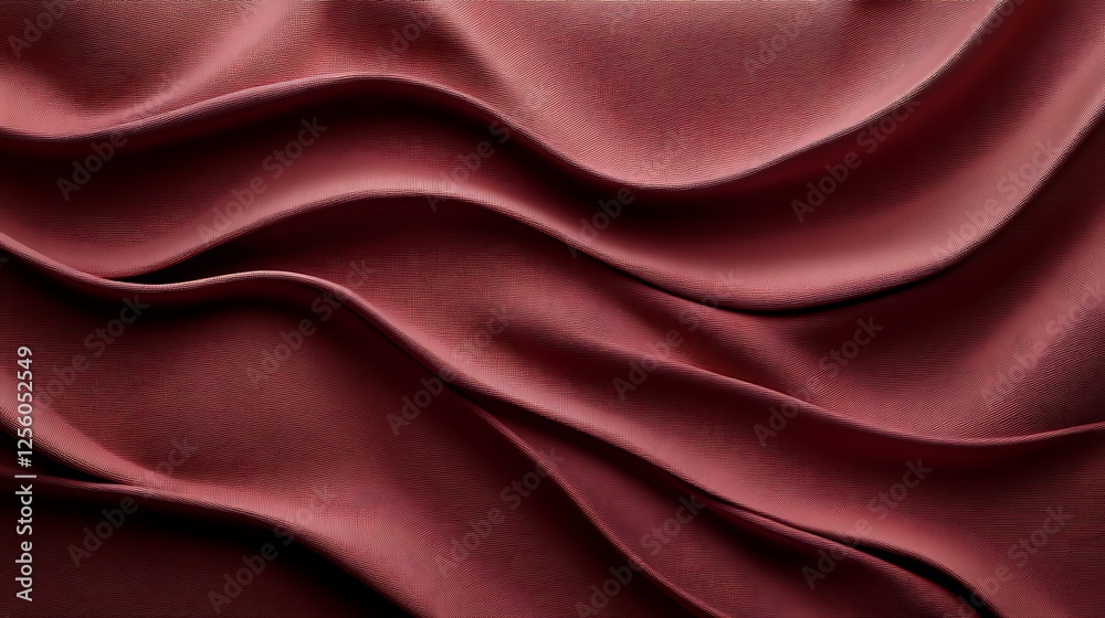 Obraz premium Red fabric waves, elegant drape