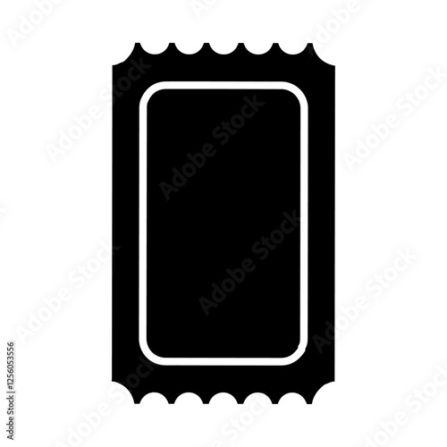 ticket icon Flat symbol set outline