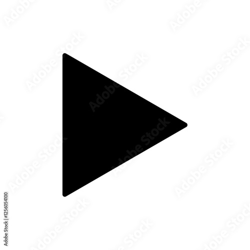 video paused icon Flat symbol set outline