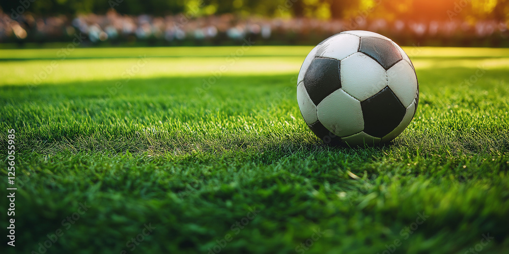 Football Soccer Player Runs to Kick the Ball on the Grass Field Full Football Soccer Player Runs to Kick the Ball on the Grass Field Full
