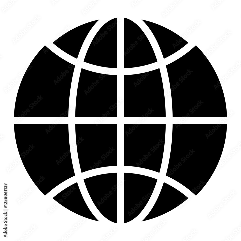 Black and white website icon, vector illustration. Black and white website icon, vector illustration.