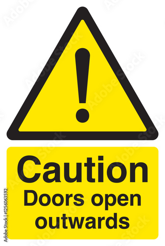 Caution Doors open outwards