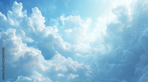 A dreamlike fairyland above the clouds photo