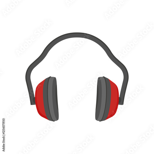 Ear Muffs, Industrial Safety Equipment illustration