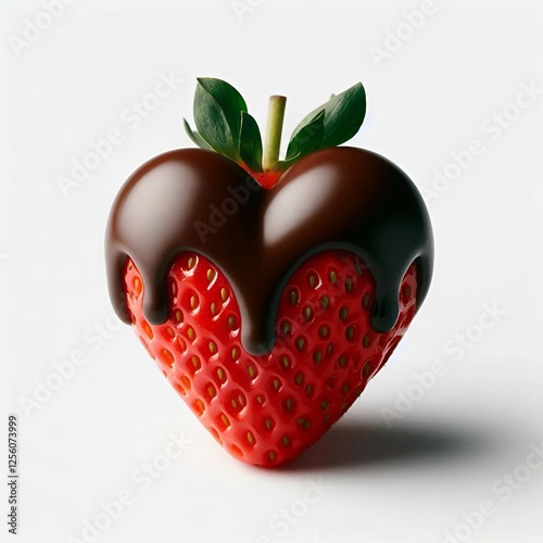 Fraise en Velours Chocolat pour Tendresse Gourmande et Romance Culinaire photo