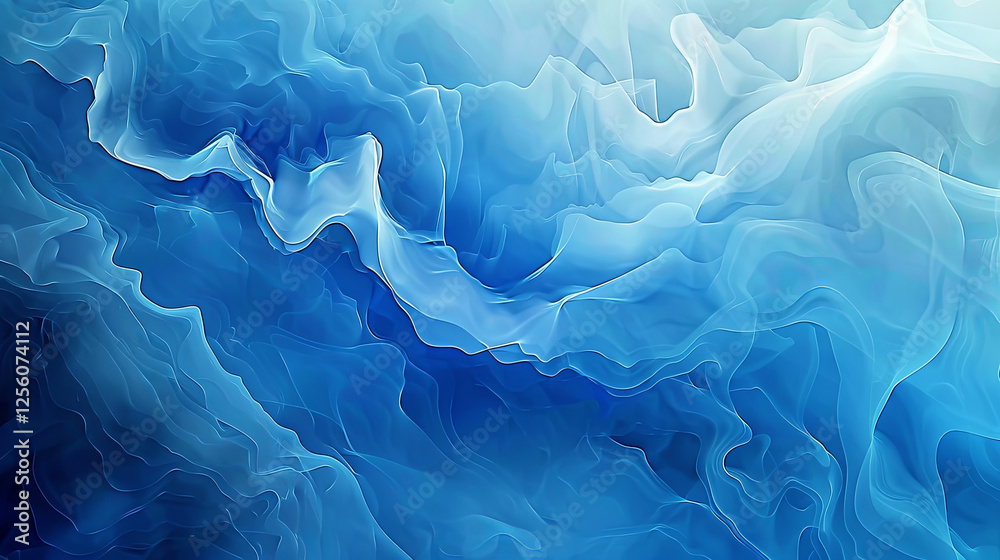 Fototapeta premium Vibrant Cobalt Blue Abstract Art
