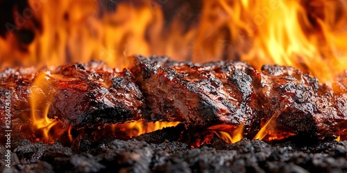 barbecue competition with professional grillers and smokers making their best food photo