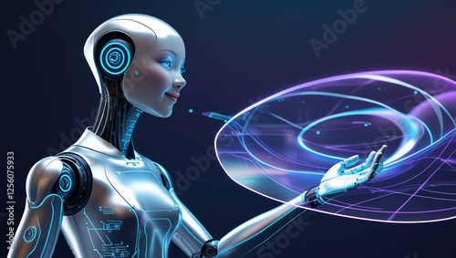 Benevolent AI Robot with Transparent Holographic Interface