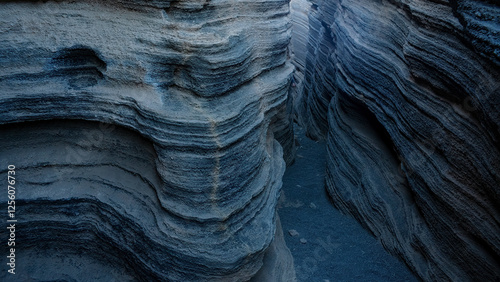 Jagged rock formations at Lanzarote