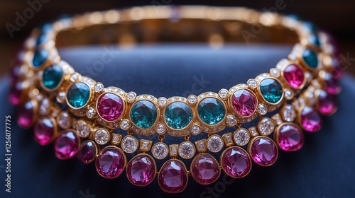 The elegant radiance of the gorgeous gemstone necklace