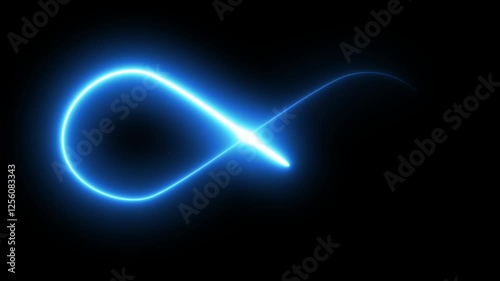 Wallpaper Mural Infinite loop symbol in neon  light on black background. Infinity Laser. Endless animation. Abstract eternity concept. Torontodigital.ca