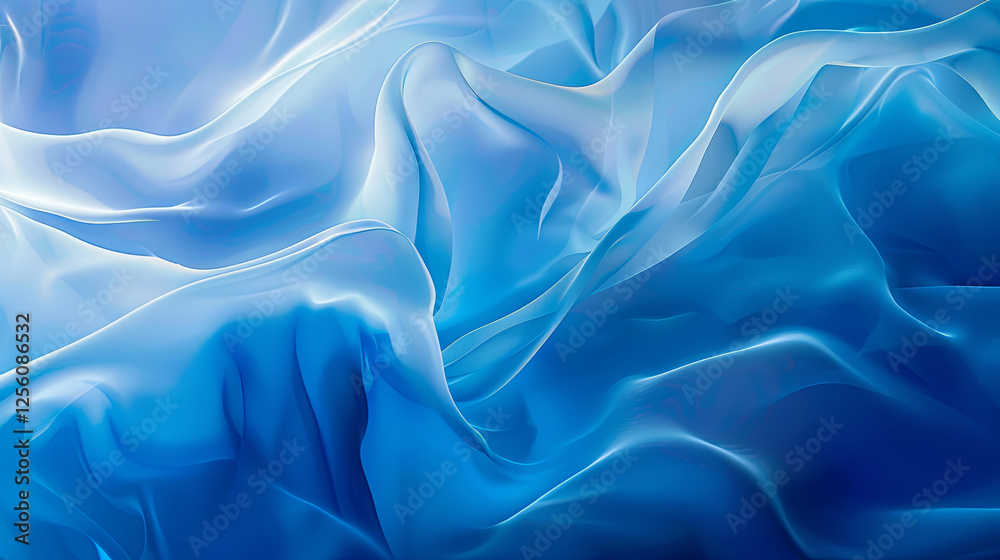 Obraz premium Minimalist Blue Abstract Background with Soft Blends
