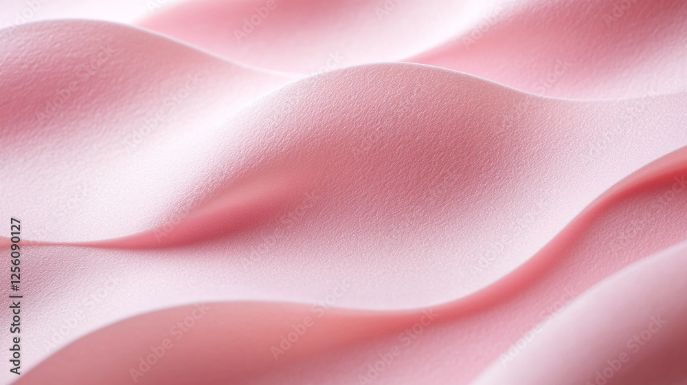 Obraz premium Soft pink paper background with subtle grain and wave.