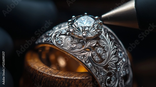 Exquisite and dazzling diamond ring photo