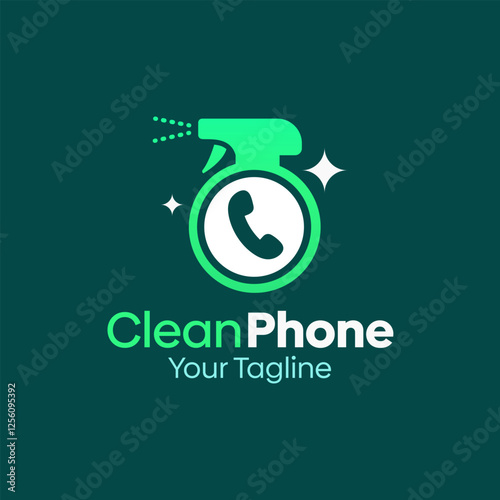 Clean Phone Logo Design Template. Good for Business, Agency, Community and Organization