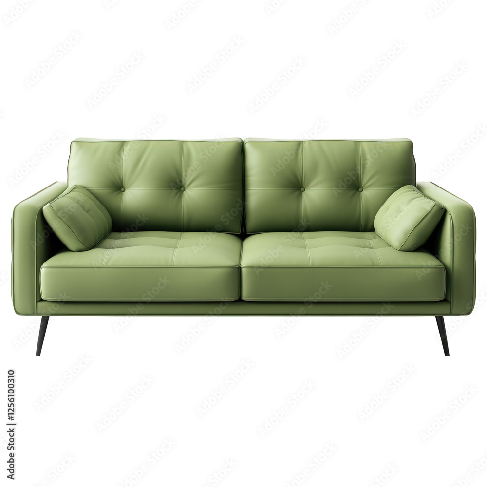 Fototapeta premium A fabric sofa with a blank background