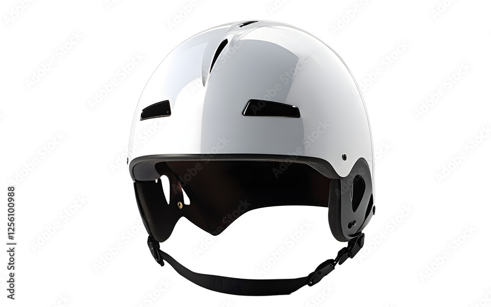 Naklejka premium A sleek, aerodynamic speed skating helmet, isolated on a empty plain background