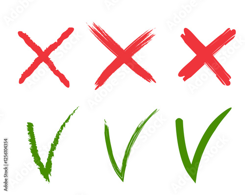 check mark and cross