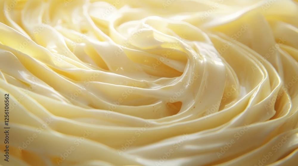 Creamy and Smooth Fettuccine Pasta Twirl Close Up Image Creamy and Smooth Fettuccine Pasta Twirl Close Up Image