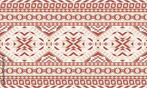 American tribal ethnic native pattern.Traditional Navajo,Aztec,Apache,Southwest and Mexican style fabric pattern.Abstract vector motif pattern.For fabric,clothing,blanket,carpet,woven,wrap,decoration.