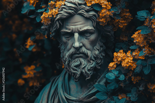 A Majestic Statue Of Zeus F...