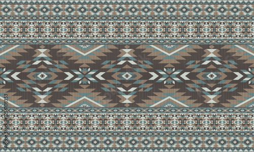American tribal ethnic native pattern.Traditional Navajo,Aztec,Apache,Southwest and Mexican style fabric pattern.Abstract vector motif pattern.For fabric,clothing,blanket,carpet,woven,wrap,decoration.
