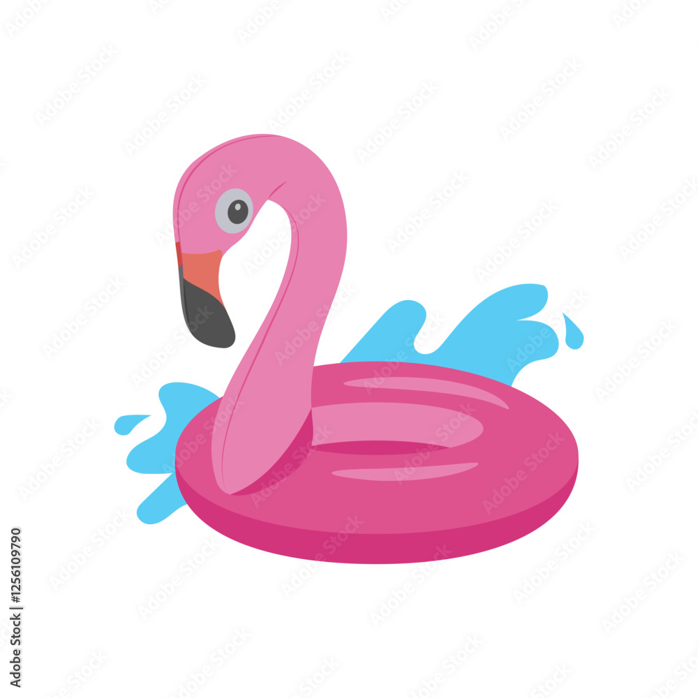Beach Flamingo, Holidays Vector Illustration Beach Flamingo, Holidays Vector Illustration