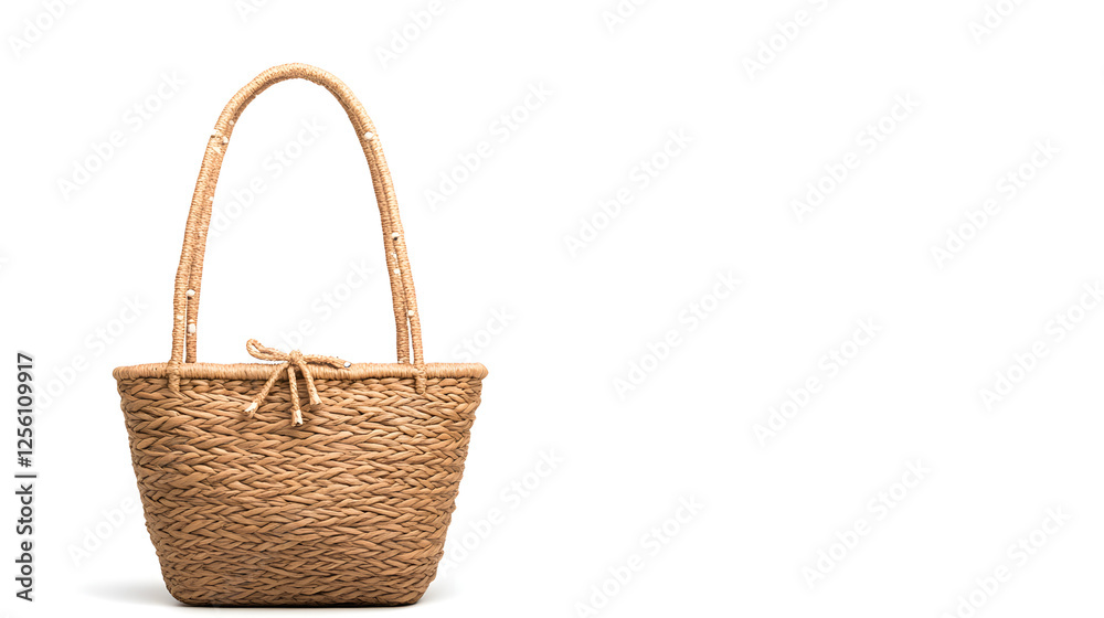 A chic handcrafted woven beach bag made from natural straw, perfect for sunny beach days and summer outings.
A chic handcrafted woven beach bag made from natural straw, perfect for sunny beach days and summer outings.