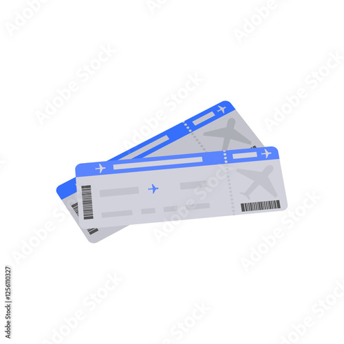 Aeroplane Tickets, Holidays Vector Illustration