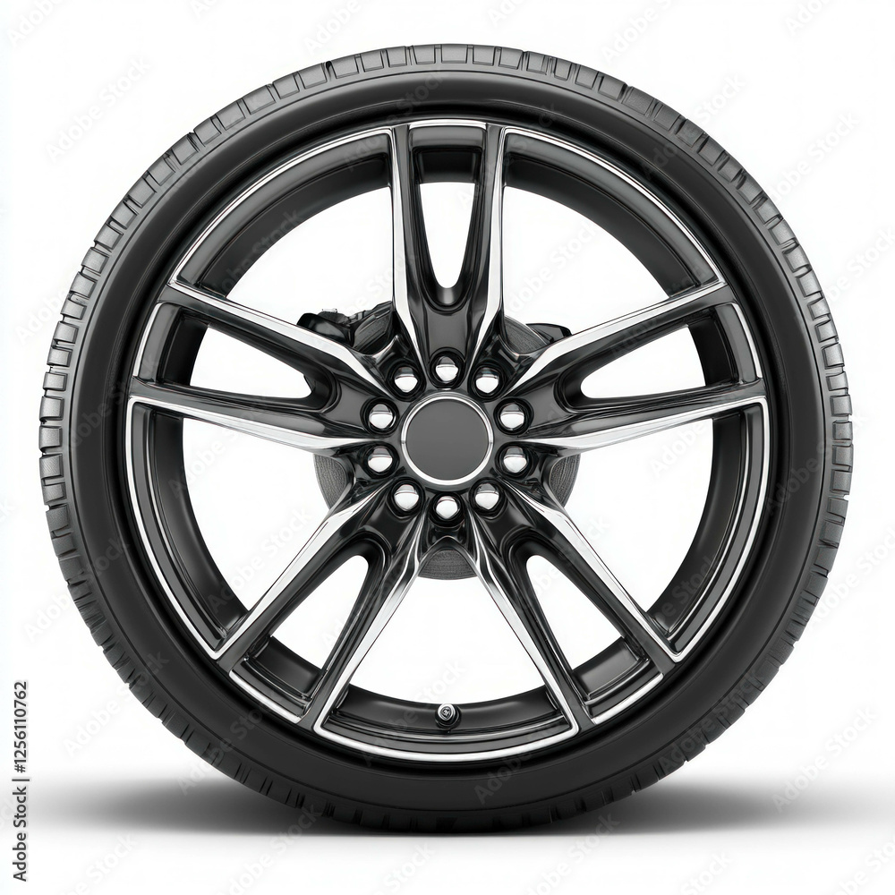 Obraz premium Car Wheel Tire Isolated