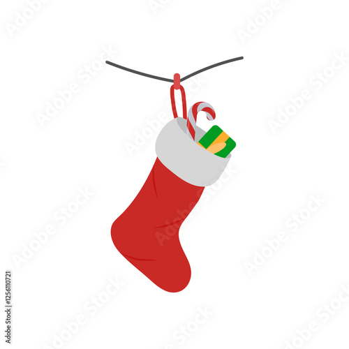 Christmas Socks, Holidays Vector Illustration