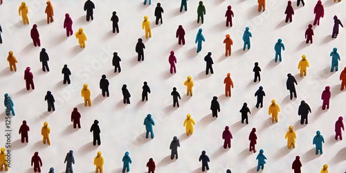 population concept with large crowd of people photo