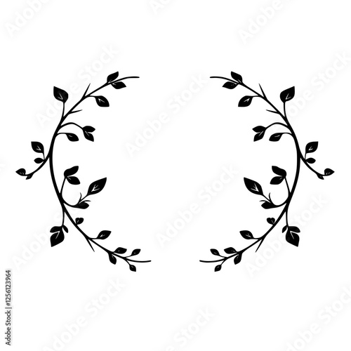 Decorative Image of Branches with Leaves