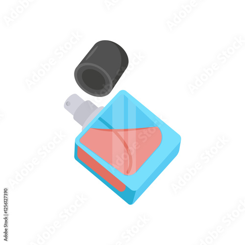Perfume, Cosmetics Vector Illustration Isolated