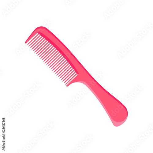 Hair Comb, Cosmetics Vector Illustration Isolated