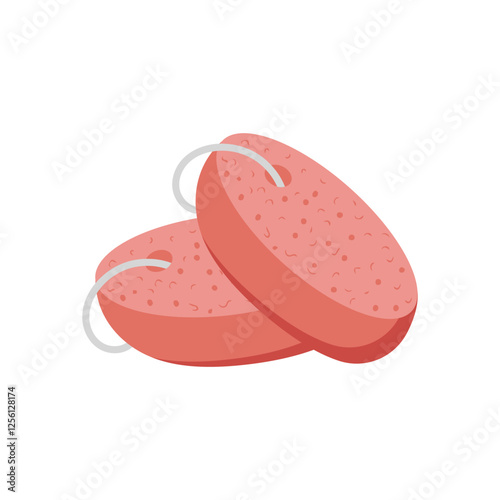 Pumice Stone, Cosmetics Vector Illustration Isolated
