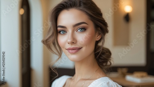 Capturing natural beauty in a cozy caf   setting with warm light and elegant decor during a leisurely afternoon